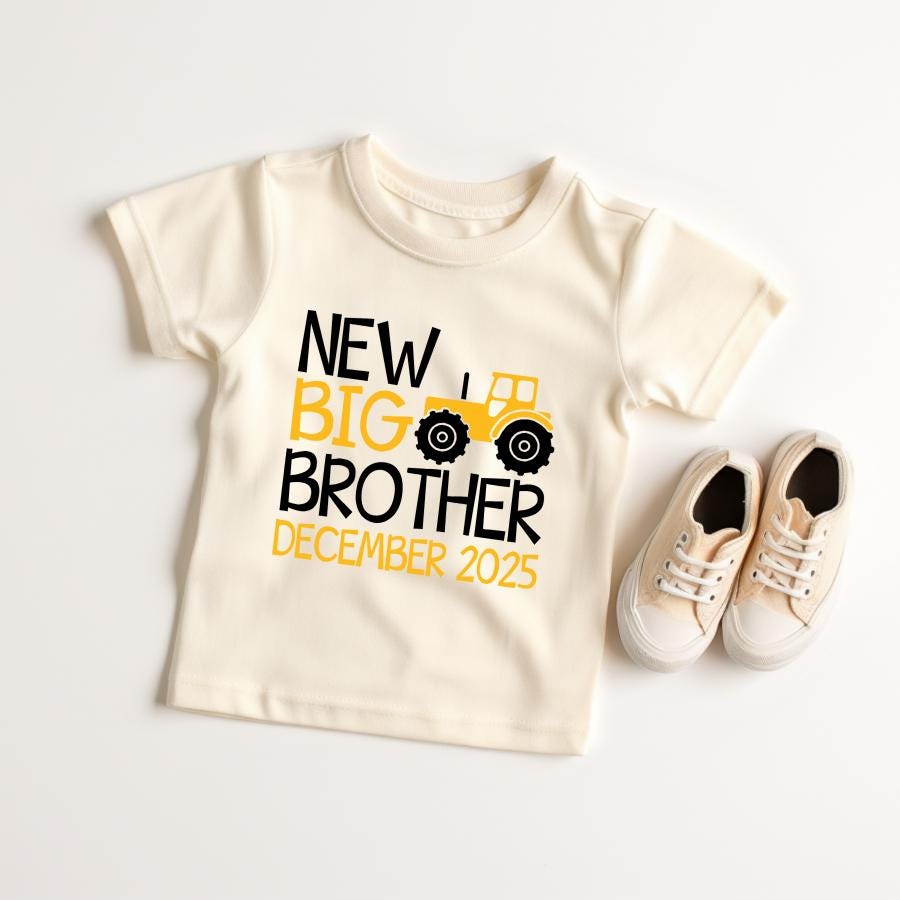 New Big Brother Shirt Tractor Theme β Pregnancy Announcement Shirt β Big Brother Reveal β Toddler Sibling Reveal Shirt