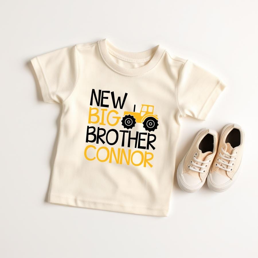 New Big Brother Shirt Tractor Theme β Pregnancy Announcement Shirt β Big Brother Reveal β Toddler Sibling Reveal Shirt