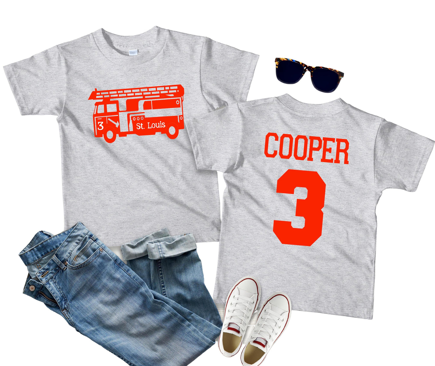 3rd Birthday Firetruck shirt, Fire Truck Birthday T-shirt, 4th Birthday, Firefighter Birthday Shirt, Fireman Party, Fire man Birthday Shirt