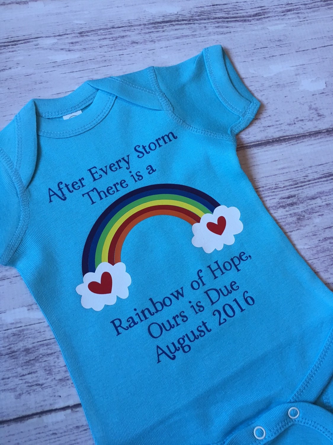 Rainbow baby pregnancy announcement shirt