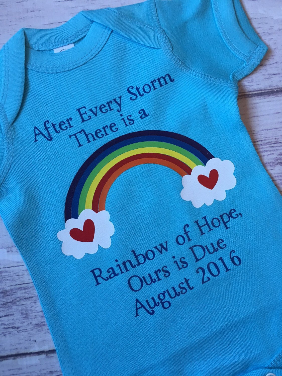 Rainbow baby pregnancy announcement shirt