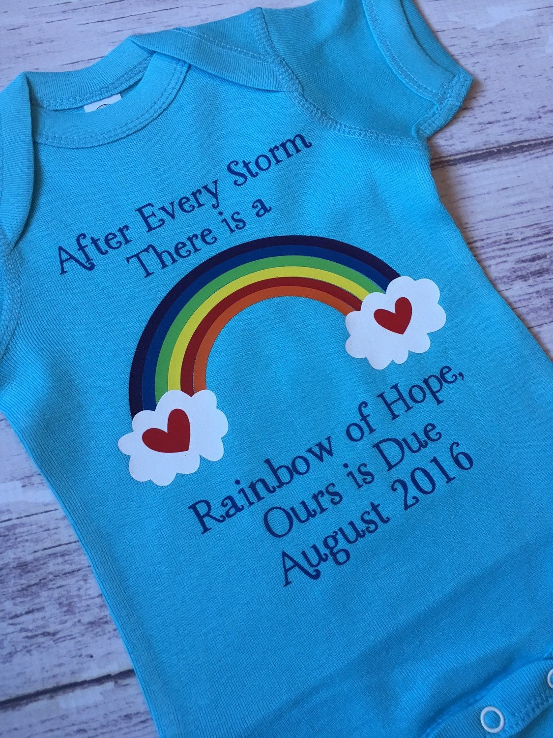 Rainbow baby pregnancy announcement shirt