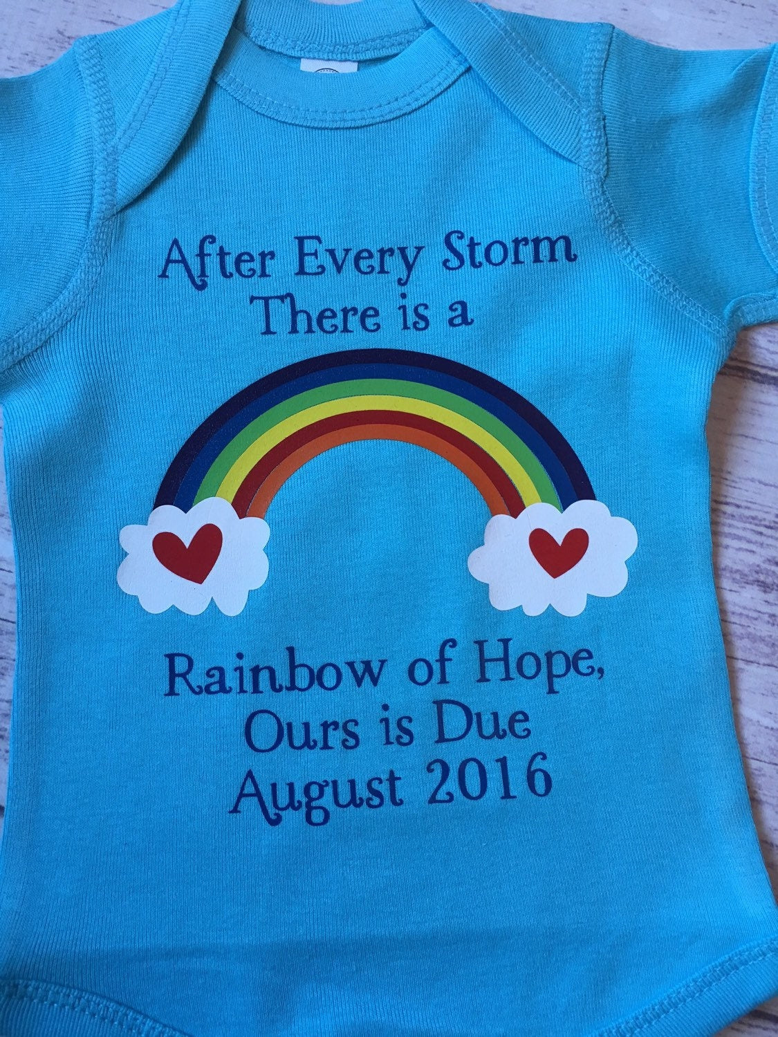 Rainbow baby pregnancy announcement shirt