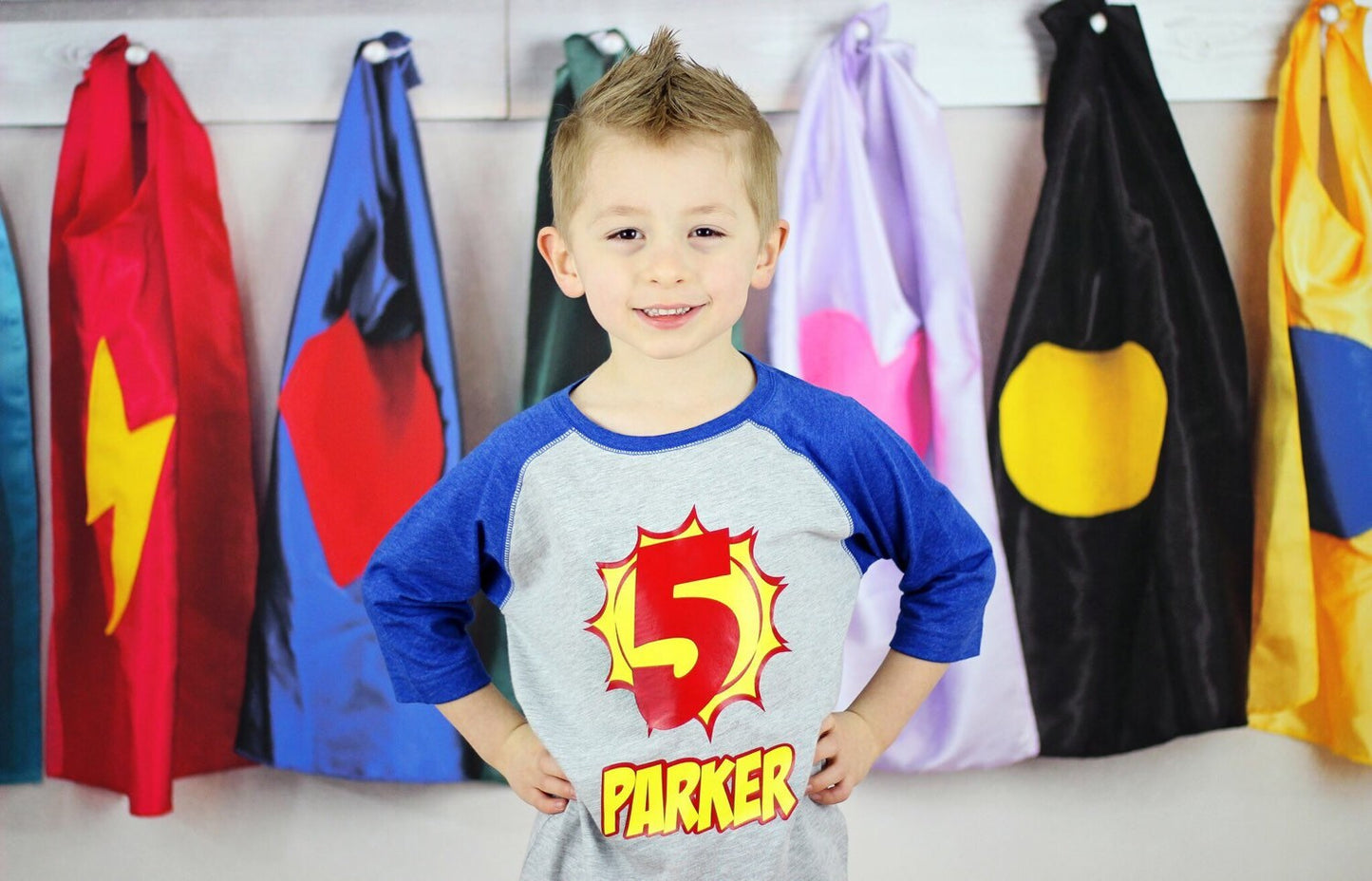 5th Birthday Superhero Birthday shirt