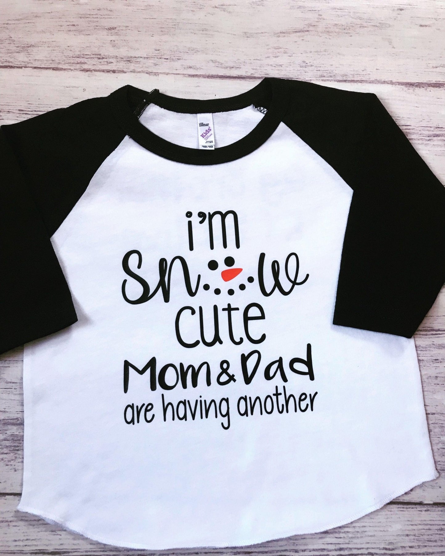 I'm snow cute my parents are having another Big Brother shirt - Purple Elephant MS