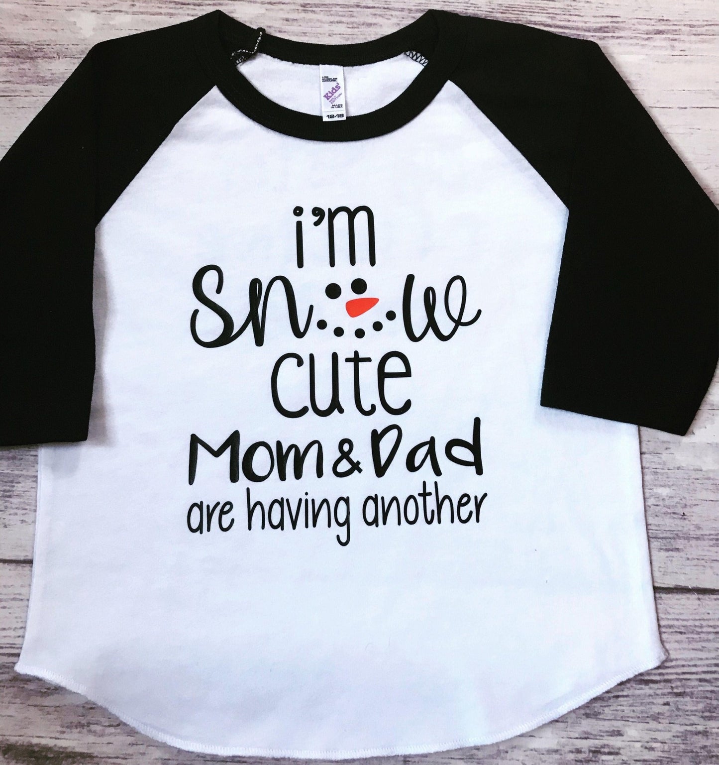I'm snow cute my parents are having another Big Brother shirt - Purple Elephant MS