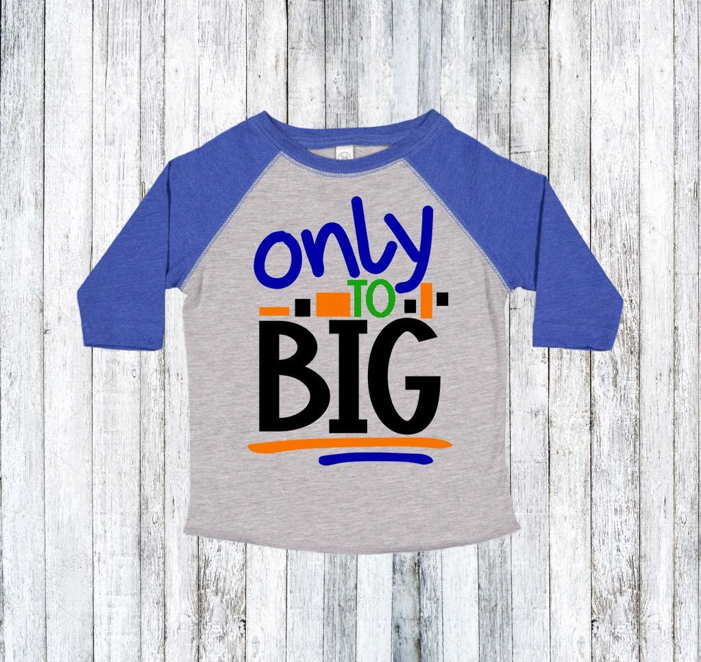 Only Child to big brother shirt - Purple Elephant MS