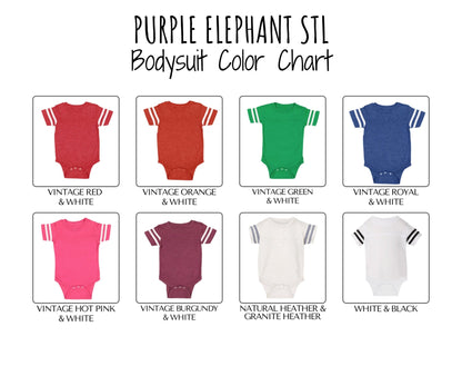 1st Birthday Football Bodysuit, Infant Sports Outfit, Gift for Baby Boy, First Year Celebration Wear - Purple Elephant MS