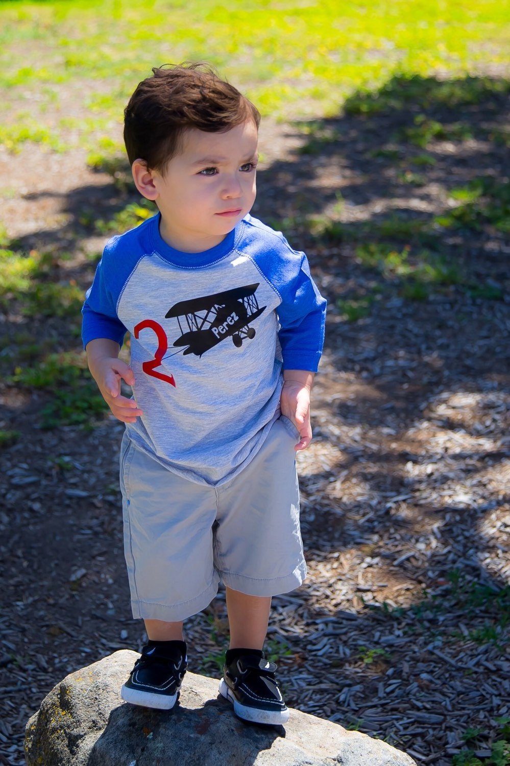 2nd Birthday Airplane Shirt, Time Flies Party, 2 Fly, Two Years Flew By - Purple Elephant MS