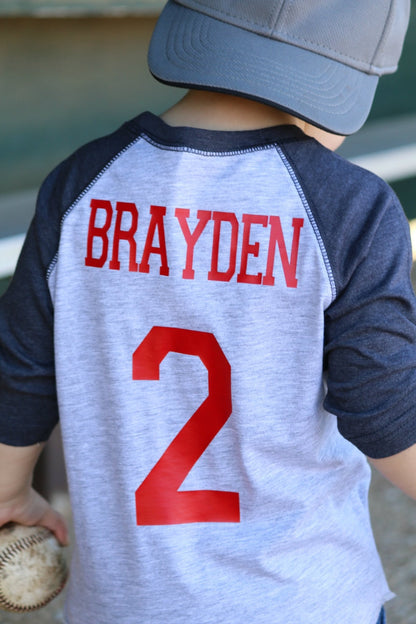 2nd Birthday Baseball Party Shirt, Gift for Two Year Old, Second Birthday Tee,, Boys Birthday T-Shirt - Purple Elephant MS