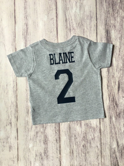 2nd Birthday Baseball shirt - Purple Elephant MS