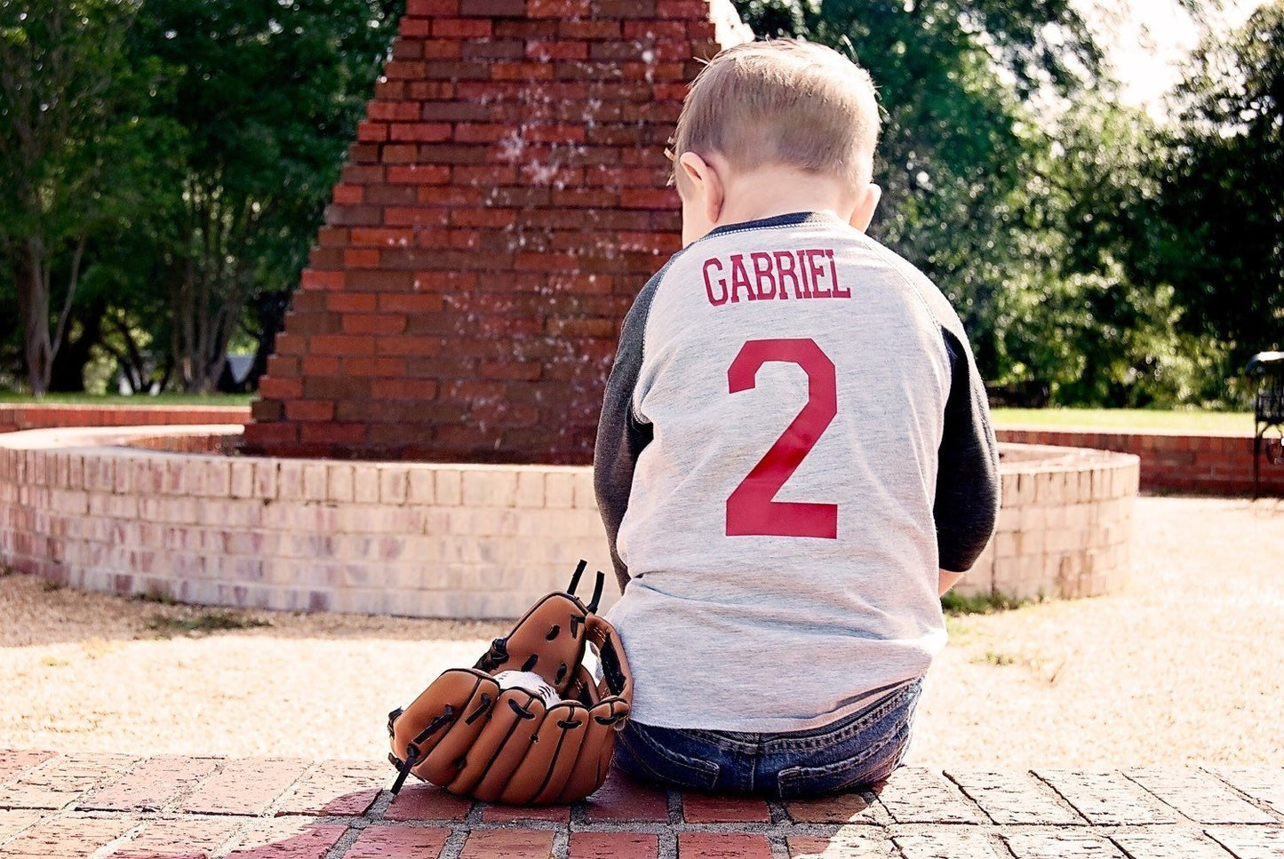 2nd Birthday Baseball Shirt, Two Year Old Gift, 2 Tee, Party Outfit - Purple Elephant MS