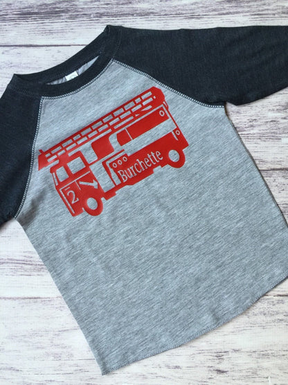 2nd birthday Firetruck shirt - Purple Elephant MS