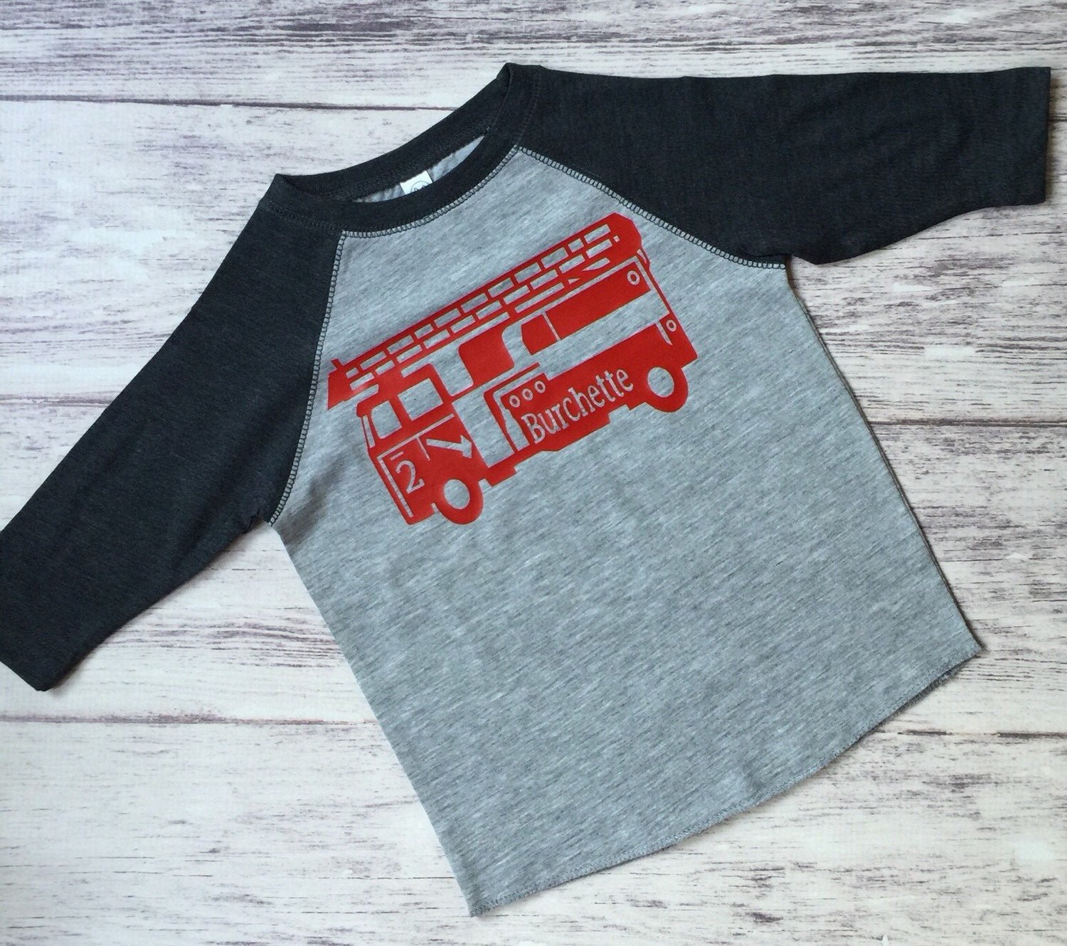 2nd birthday Firetruck shirt - Purple Elephant MS