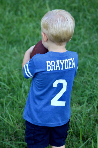 2nd Birthday Football Shirt, Toddler Football Tee, Second Down Party Outfit, Two Shirt - Purple Elephant MS