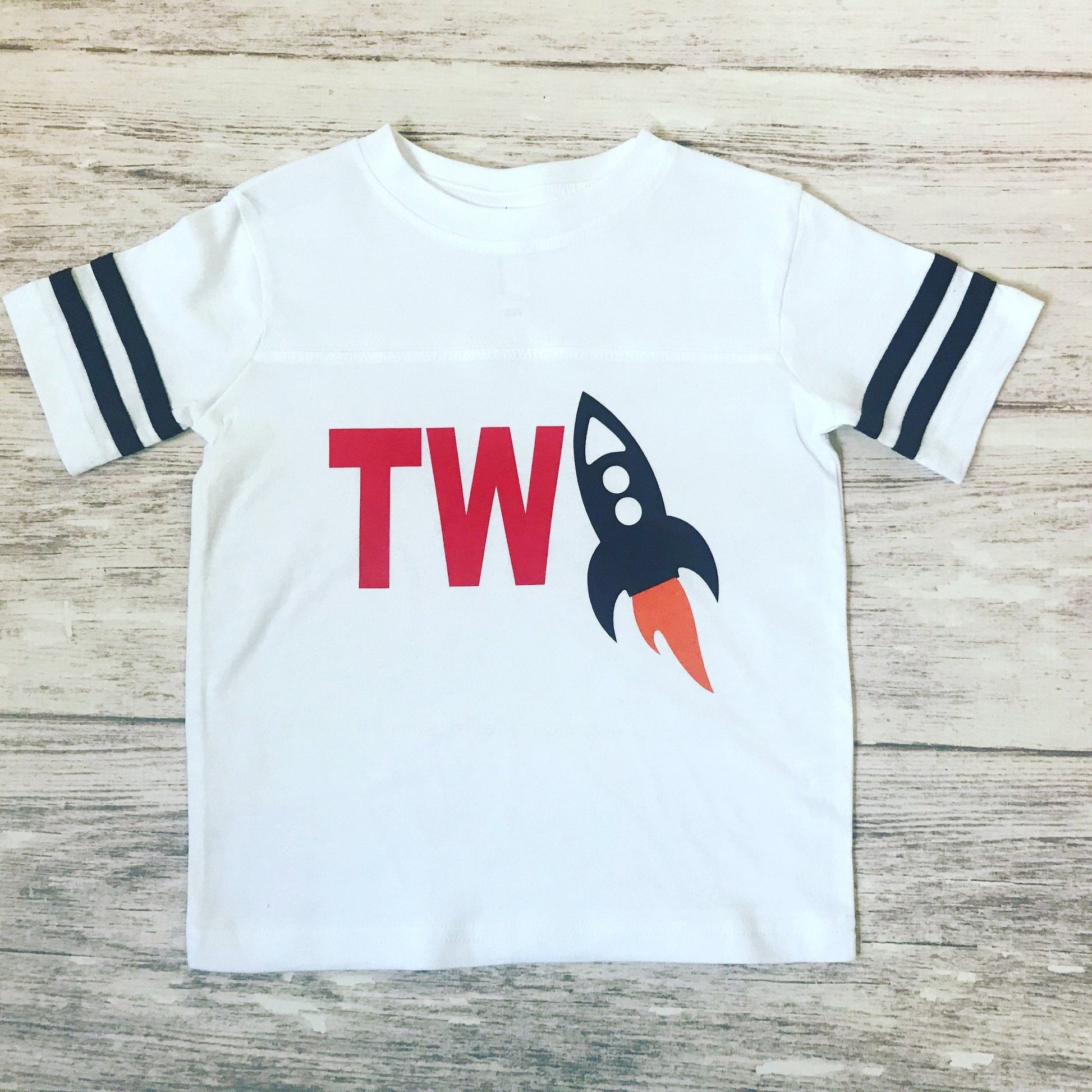 2nd Birthday Rocket shirt - Purple Elephant MS