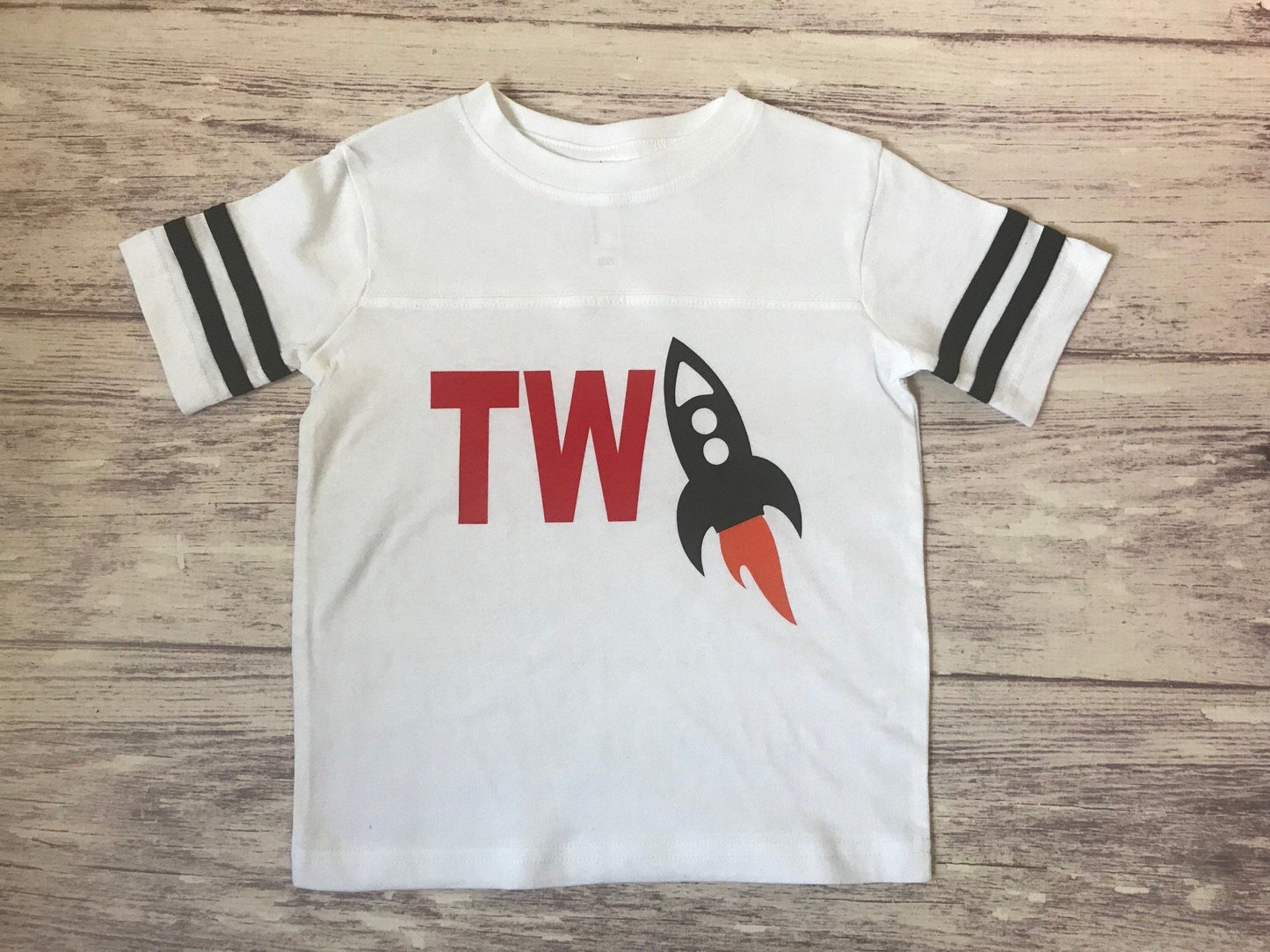 2nd Birthday Rocket shirt - Purple Elephant MS