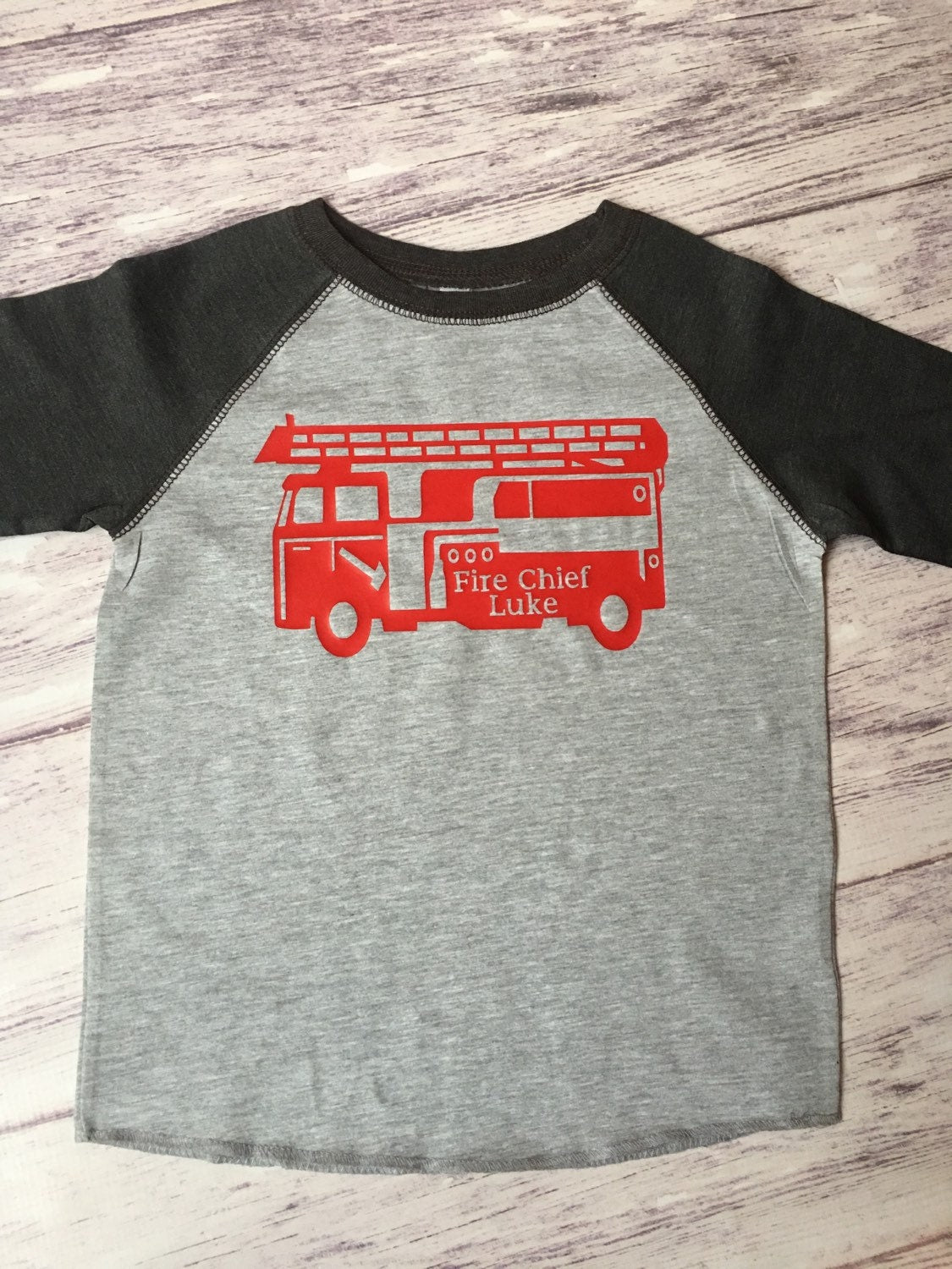 2nd birthday shirt, Firetruck Chief Birthday shirt, Fireman birthday shirt, Firetruck t-shirt, fire truck shirt, firetruck birthday party - Purple Elephant MS