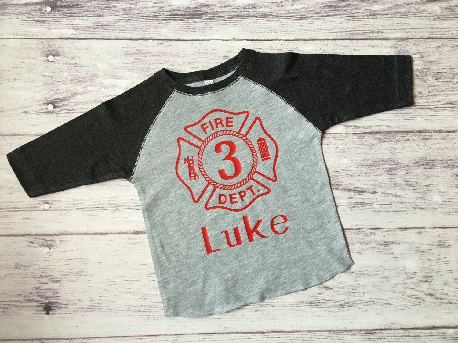 3rd birthday Fire man birthday shirt, Fireman Party, Firetruck Birthday, Boys Birthday Gift - Purple Elephant MS