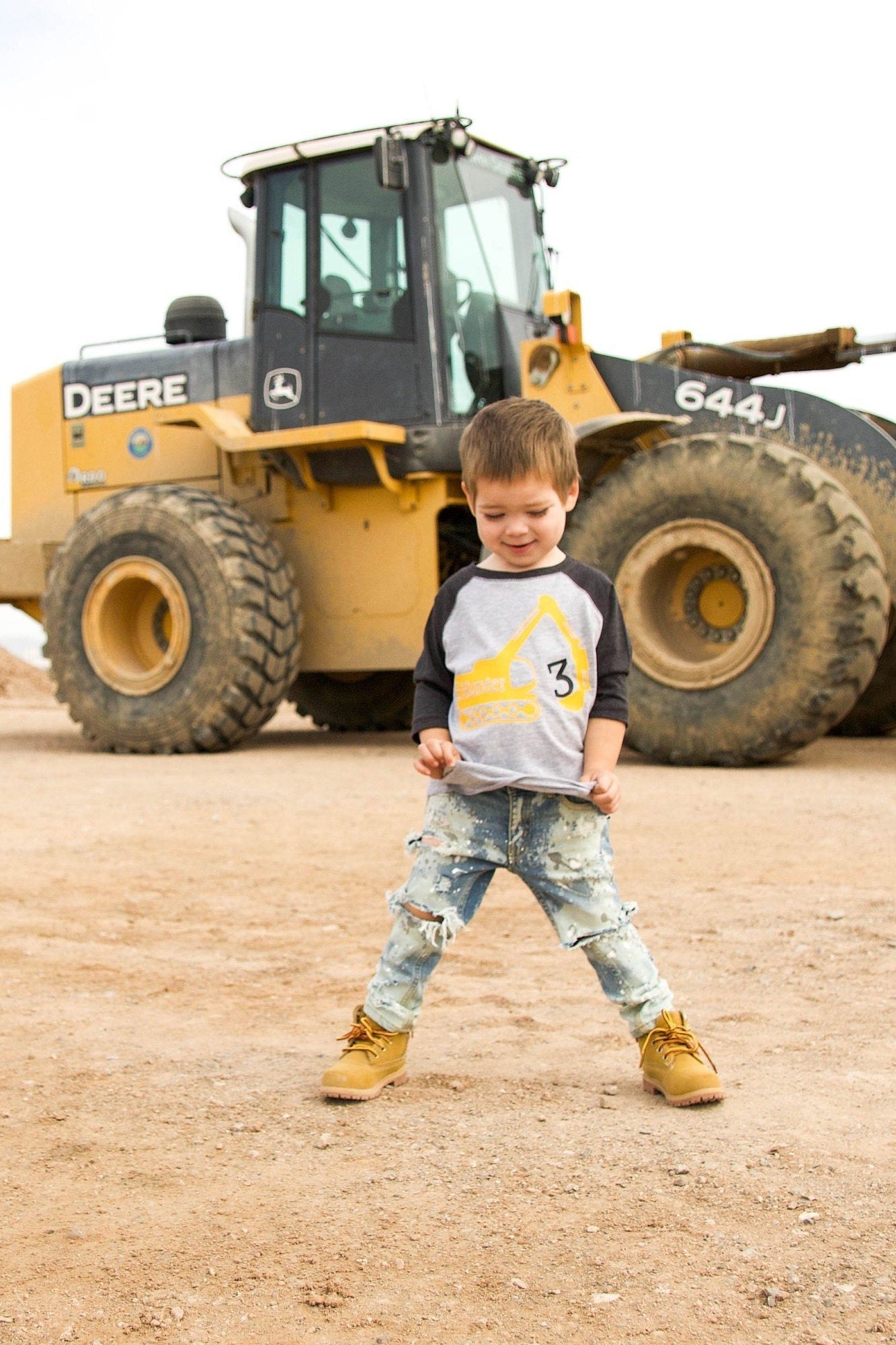 3rd Birthday Shirt, Construction Birthday, 3 Year Old Birthday Shirt, Third Birthday Shirt, Three Year Old Construction Party Tee - Purple Elephant MS