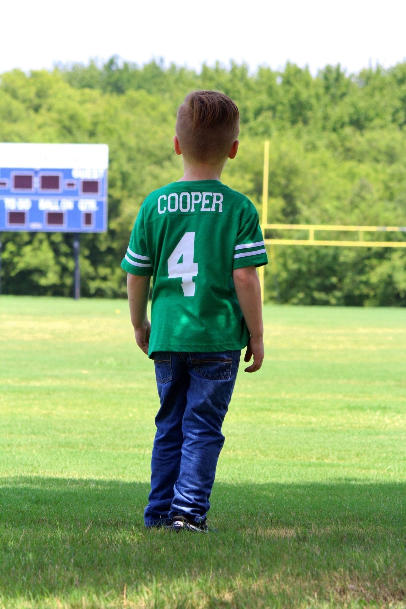 4th Birthday shirt, Football birthday shirt - Purple Elephant MS