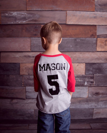 5th birthday Baseball birthday shirt, Gift for 5 year old, Sports Birthday Tee, Baseball Jersey Tee - Purple Elephant MS