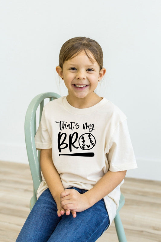 Baseball Sibling Shirt, Thats my Bro Shirt, Baseball sister shirt, baseball brother shirt - Purple Elephant MS