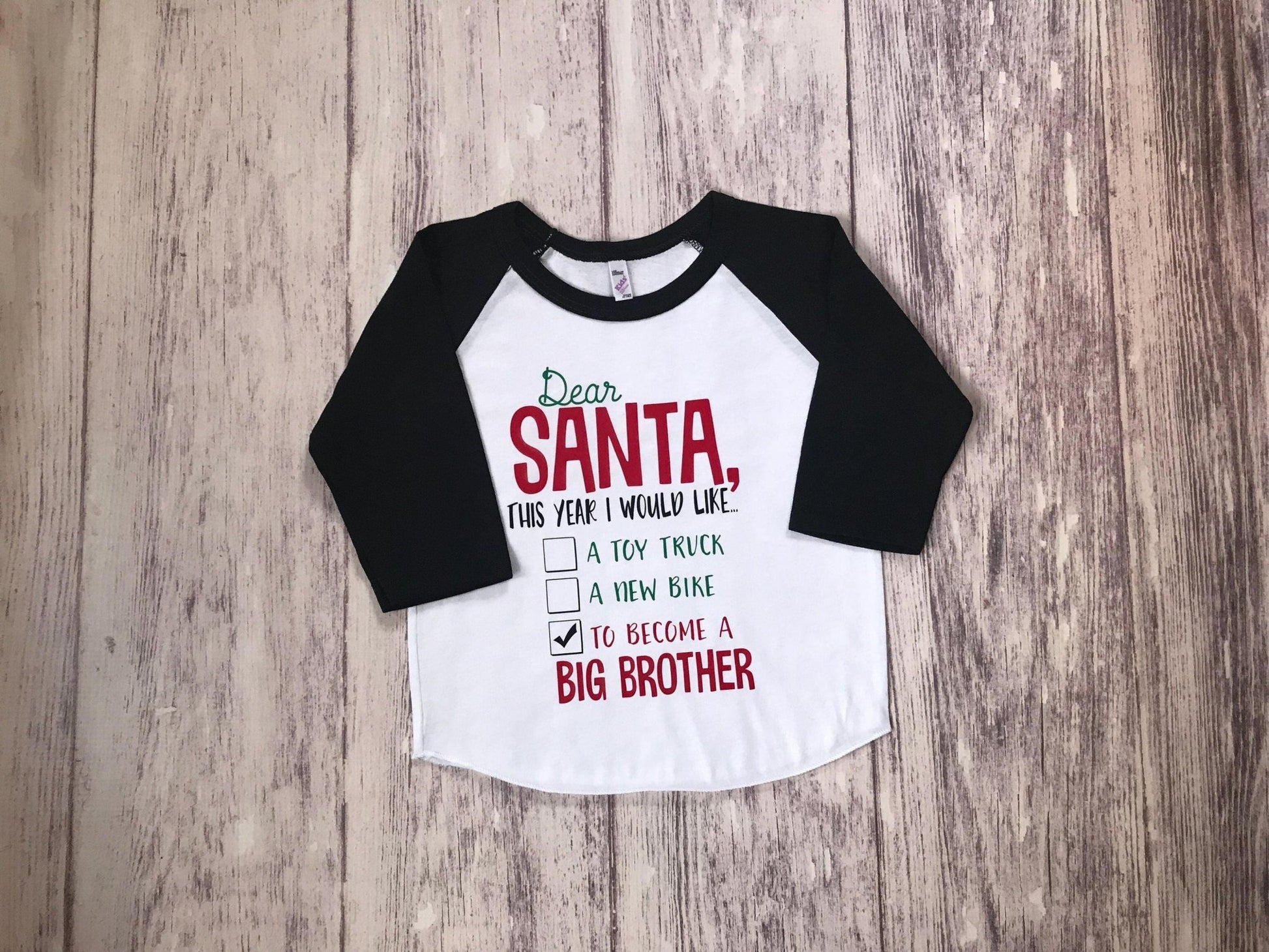 Big Brother Christmas Pregnancy Announcement shirt: Santa's Promoting me to Big Brother! - Purple Elephant MS