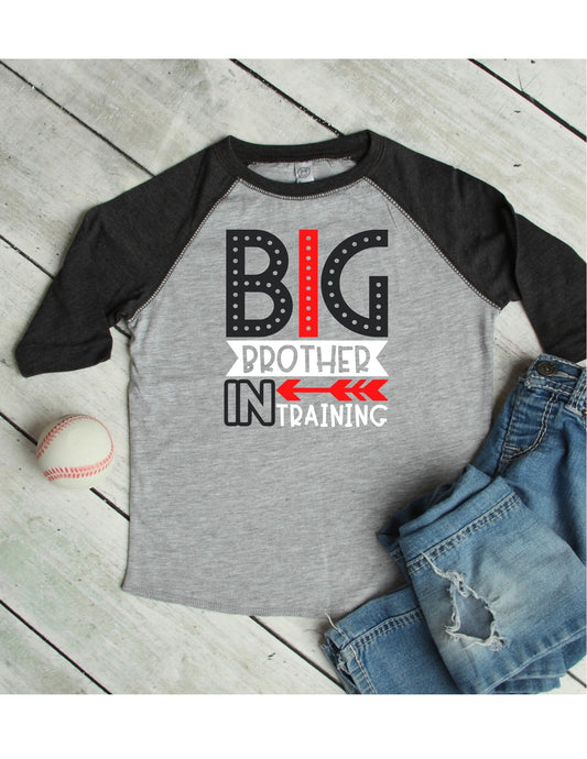 Big Brother In Training Shirt - Purple Elephant MS