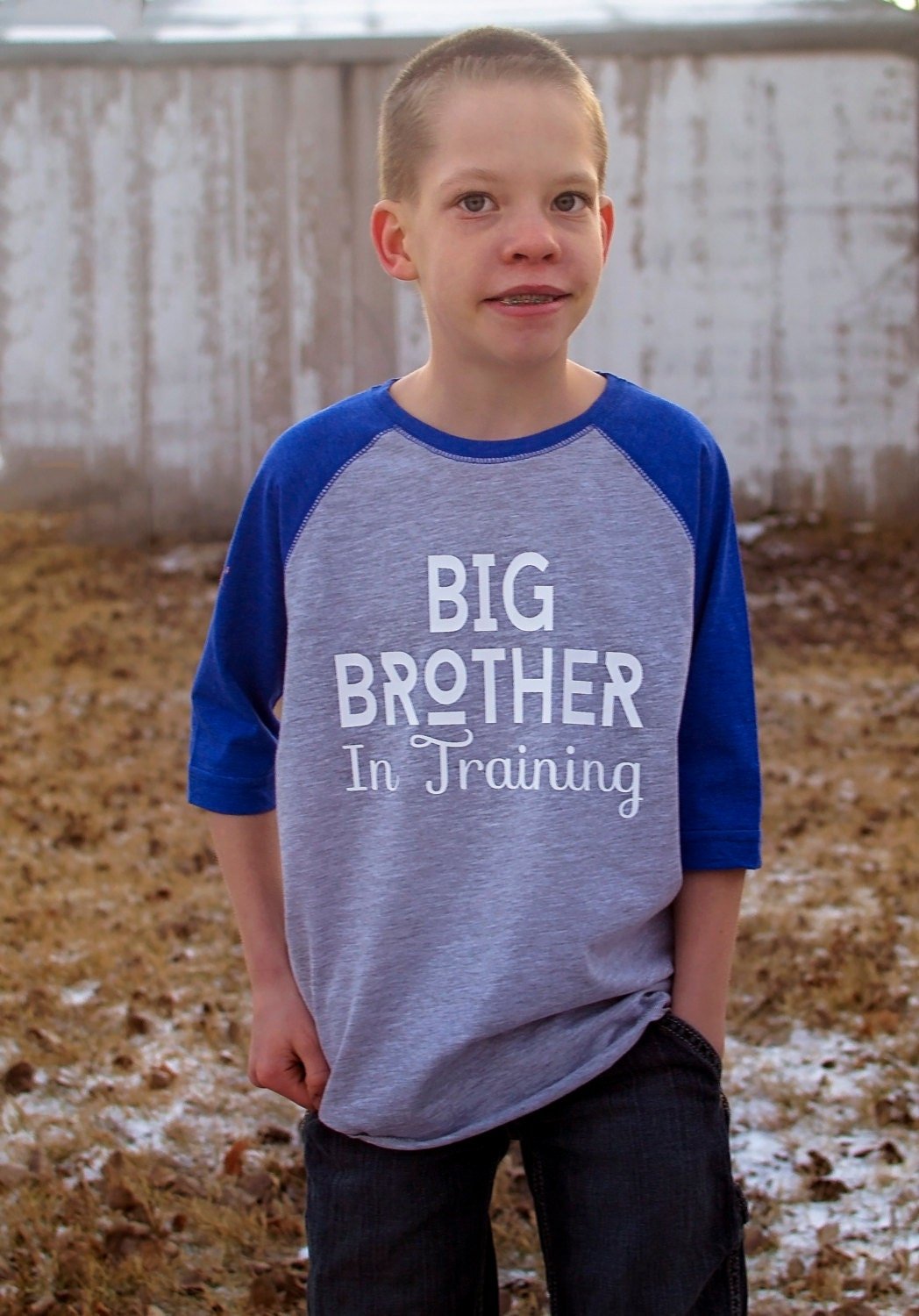 Big Brother In Training shirt - Purple Elephant MS