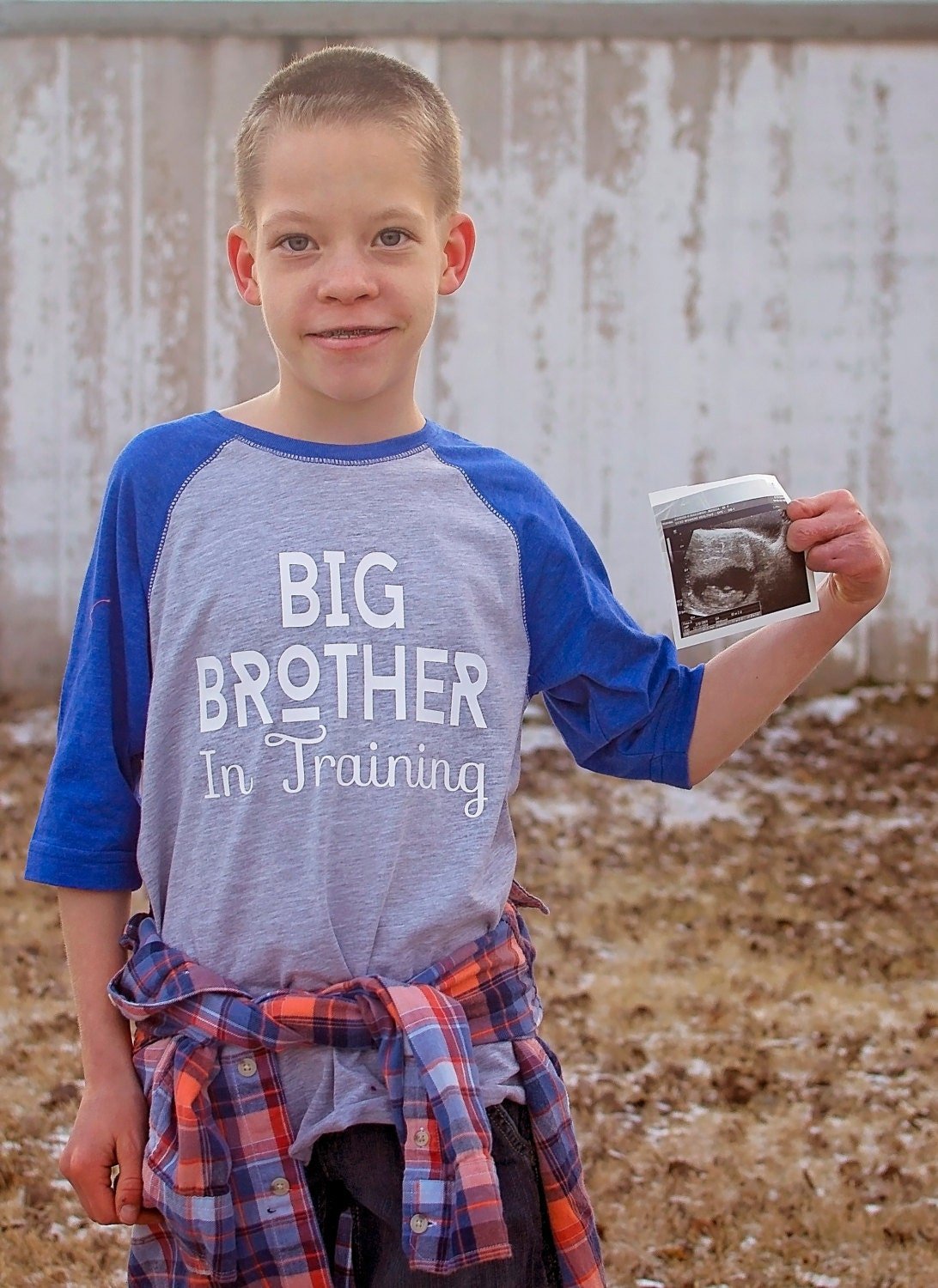 Big Brother In Training shirt - Purple Elephant MS