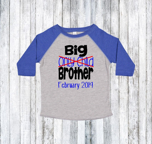 Big Brother Pregnancy Announcement Shirt, Reveal the New Big Brother in Style! - Purple Elephant MS