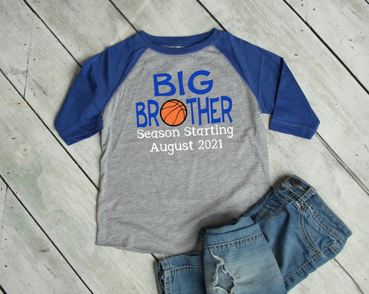 Big Brother Season Starting, basketball big brother shirt - Purple Elephant MS