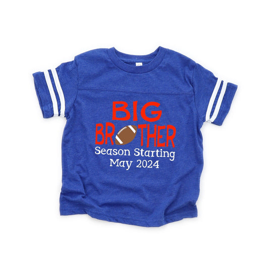 Big Brother Season Starting football Shirt - Purple Elephant MS