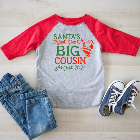 Big Cousin Christmas Pregnancy Announcement shirt - Purple Elephant MS