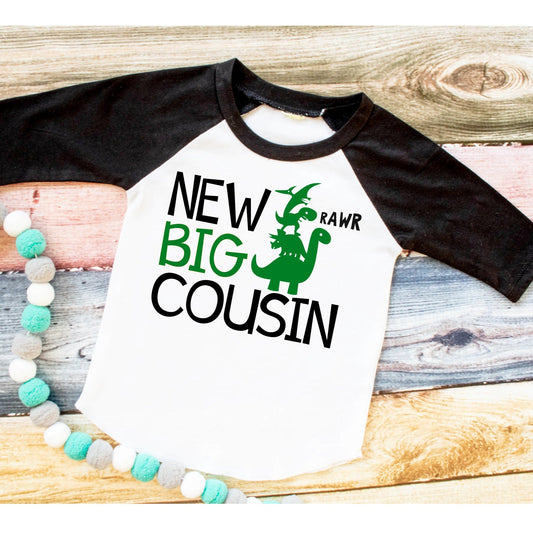 Big Cousin Dinosaur Shirt, Gift for Nephew, Pregnancy announcement Shirt for Cousins, Pregnancy Announcement Grandparents - Purple Elephant MS