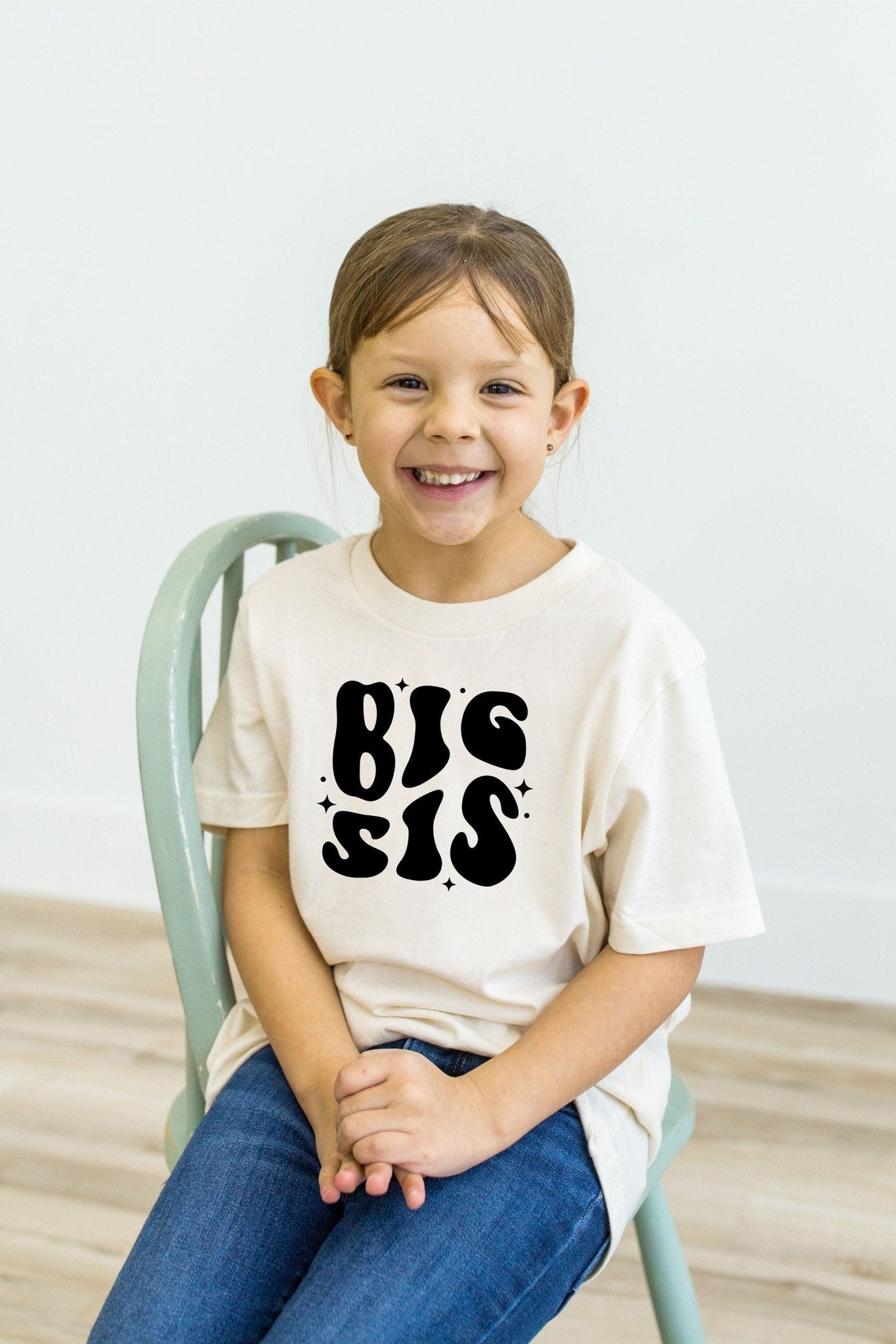 Big Sister Shirt, 2nd child announcement, Gift for new Sister, Trendy Sister Shirt, Retro Big Sister Tee - Purple Elephant MS