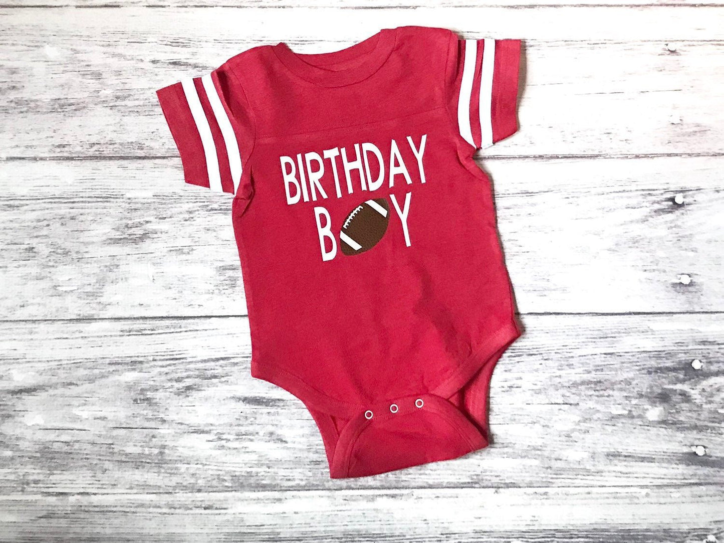 Birthday Boy 1st Birthday Football shirt - Purple Elephant MS