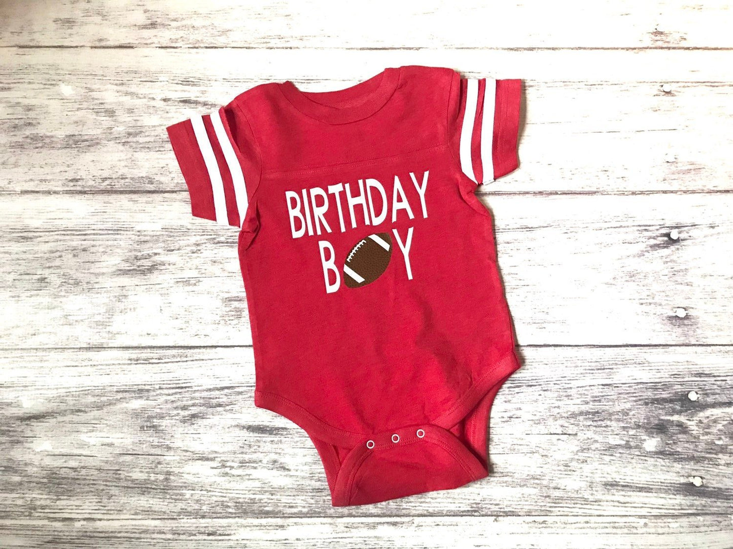 Birthday Boy 1st Birthday Football shirt - Purple Elephant MS