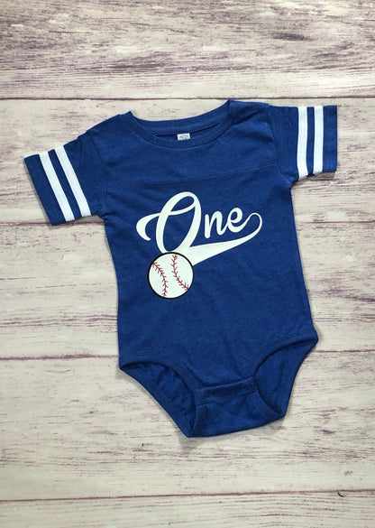 Boys 1st birthday baseball shirt, Cake Smash Shirt, Gift for 1st Birthday, First Birthday Boy outfit - Purple Elephant MS