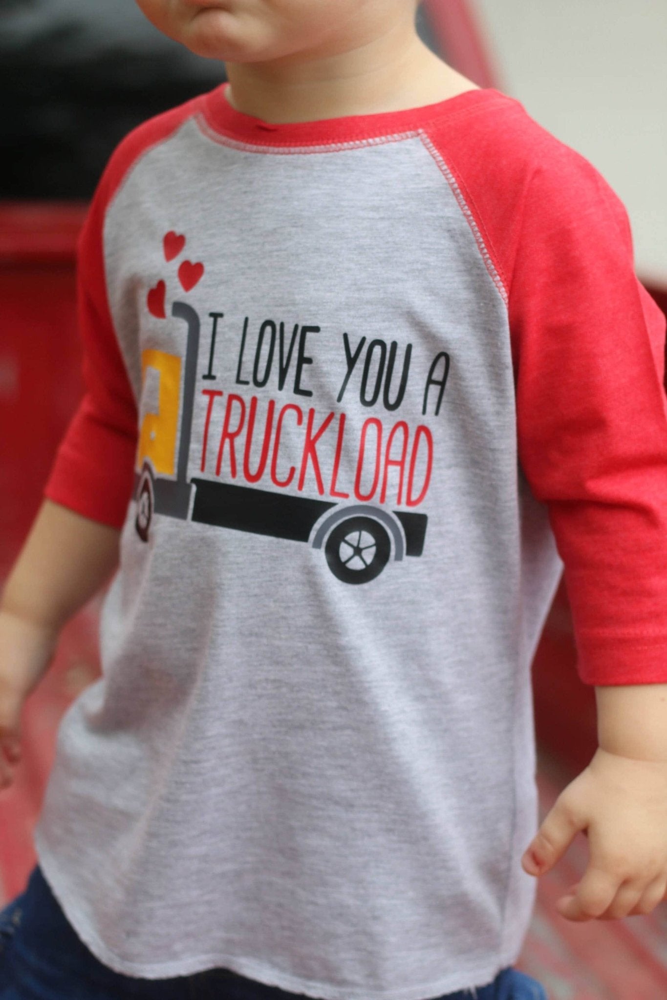 Boys Valentine's Day shirt, boys truck shirt, toddler valentine shirt, toddler boy shirt, trendy boys shirt - Purple Elephant MS