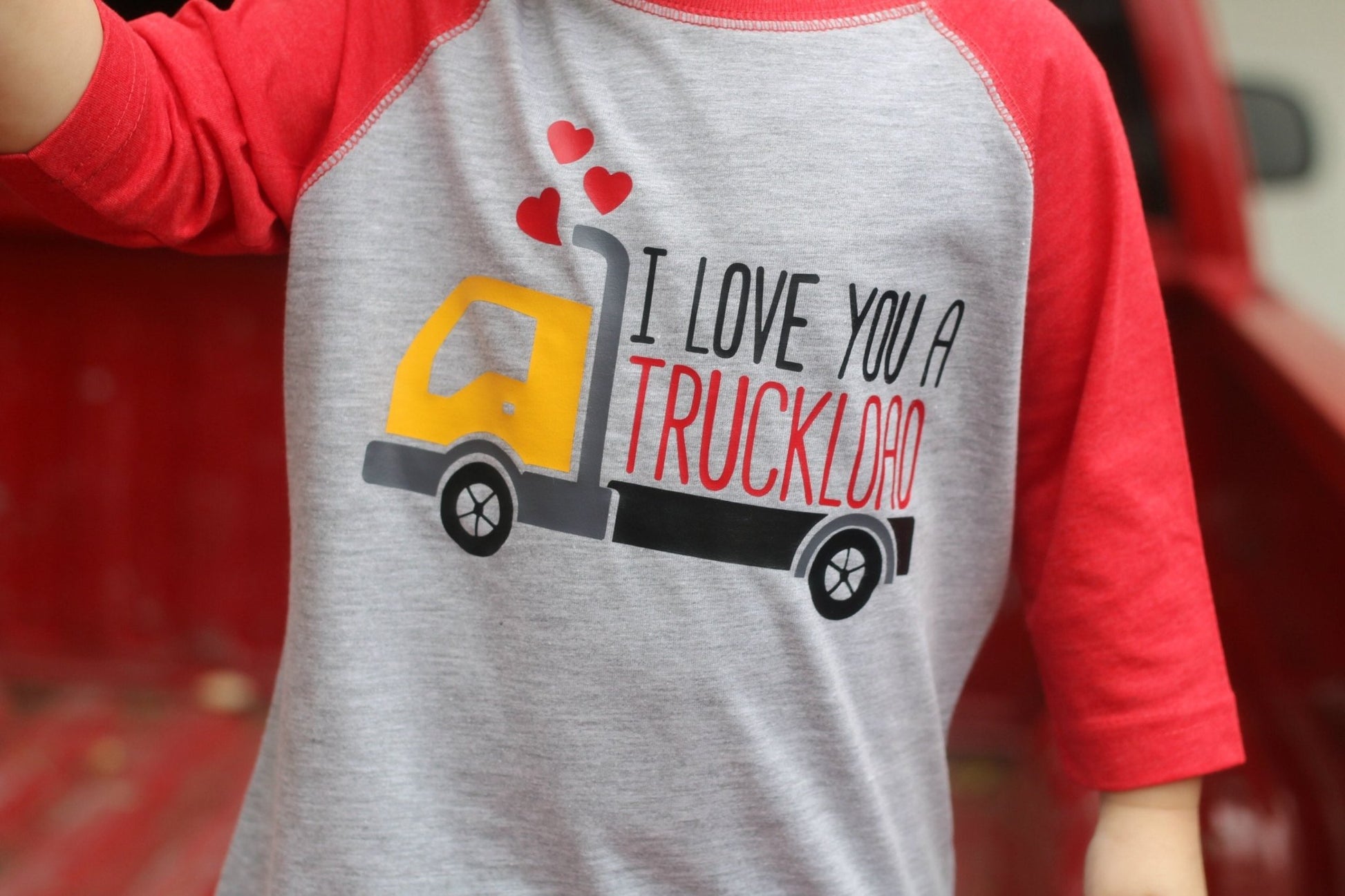 Boys Valentine's Day shirt, boys truck shirt, toddler valentine shirt, toddler boy shirt, trendy boys shirt - Purple Elephant MS