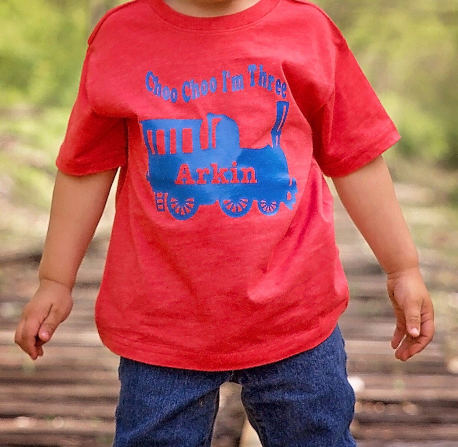 Choo choo train birthday shirt - Purple Elephant MS