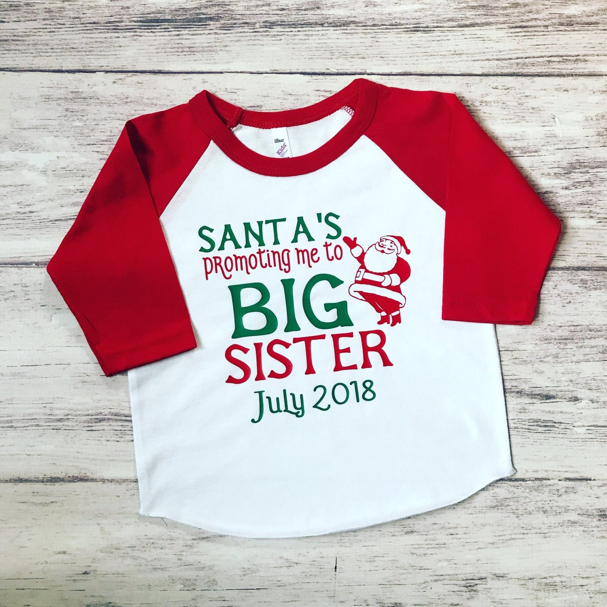 Christmas Pregnancy Announcement shirt, Promoted To Big Sister shirt, pregnancy announcement shirt, soon to be big Sister shirt - Purple Elephant MS