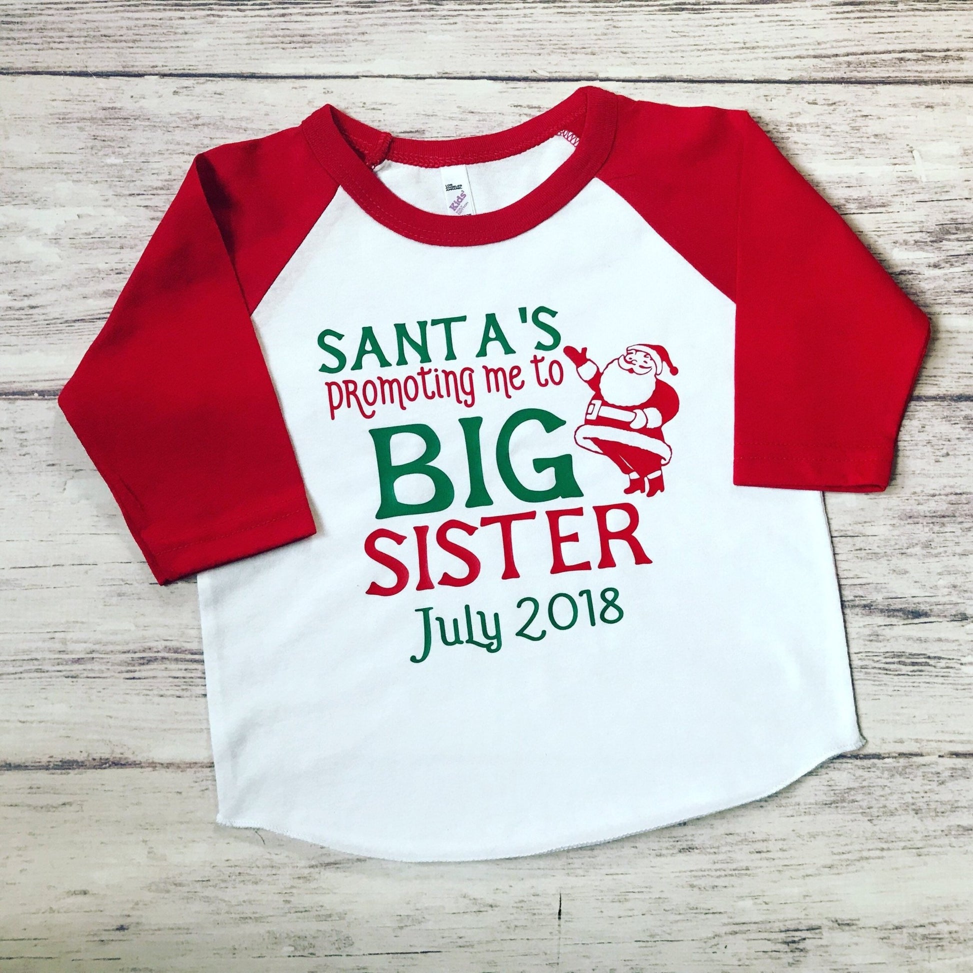 Christmas Pregnancy Announcement shirt, Promoted To Big Sister shirt, pregnancy announcement shirt, soon to be big Sister shirt - Purple Elephant MS