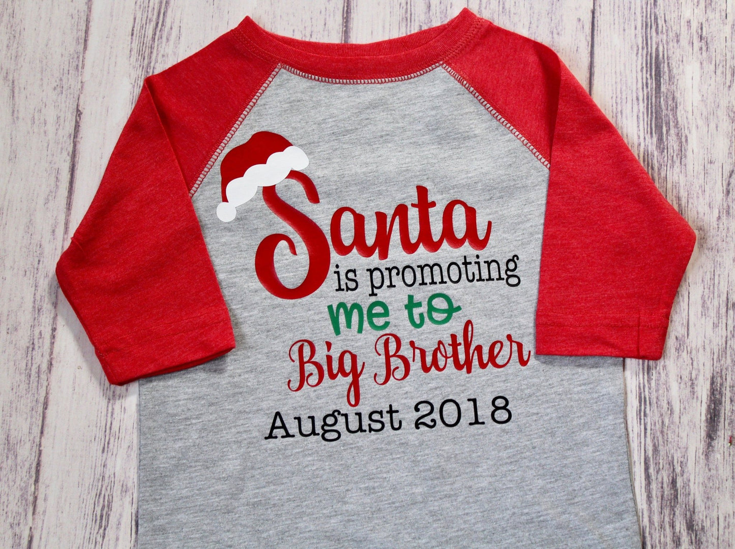 Christmas promoted to big brother shirt - Purple Elephant MS