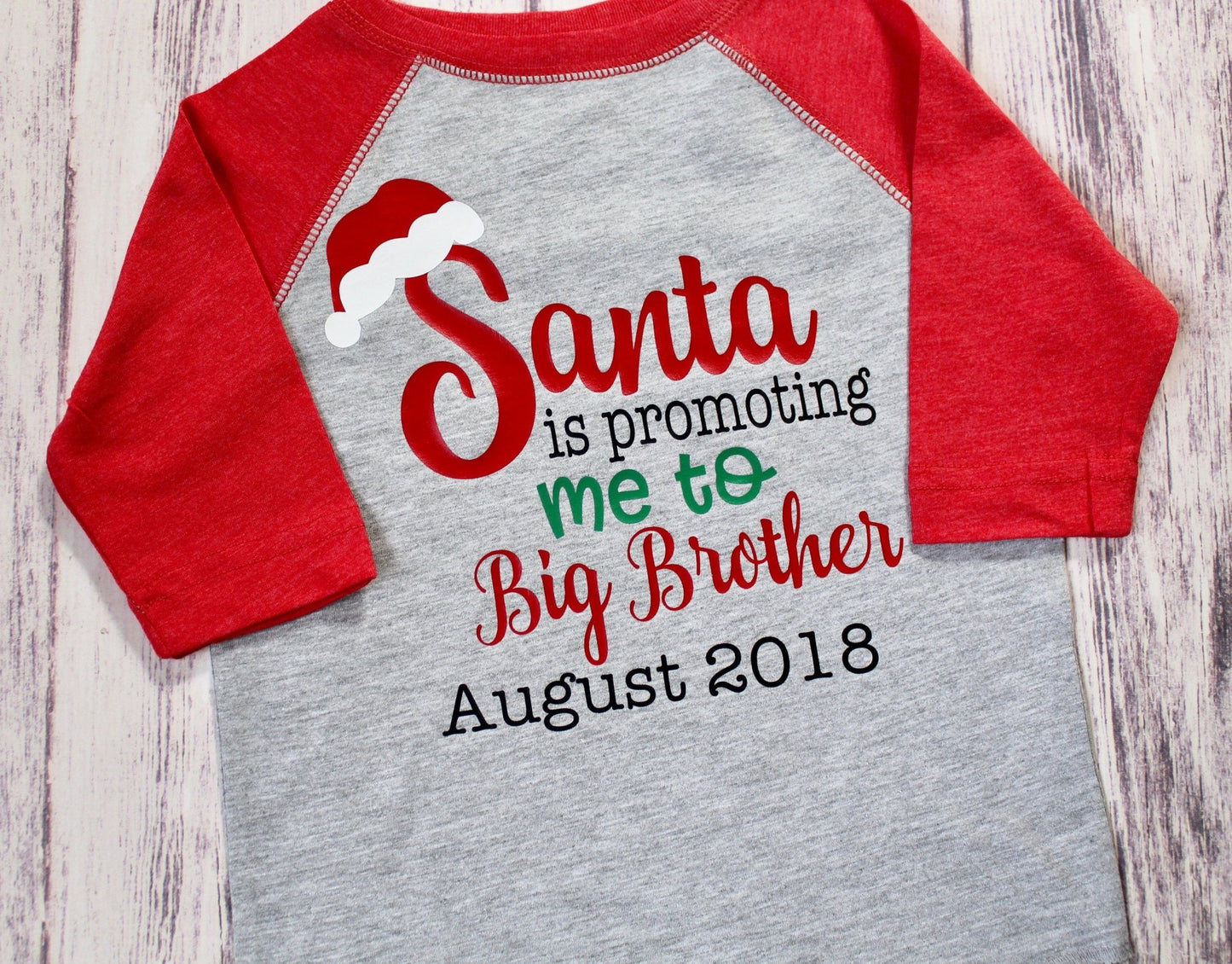 Christmas promoted to big brother shirt - Purple Elephant MS