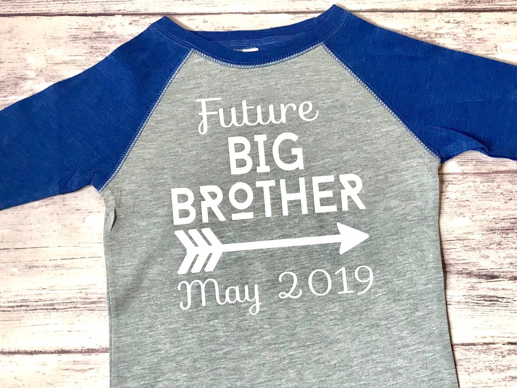 Future big brother shirt, 2nd Pregnancy Announce, Big Brother Gift - Purple Elephant MS