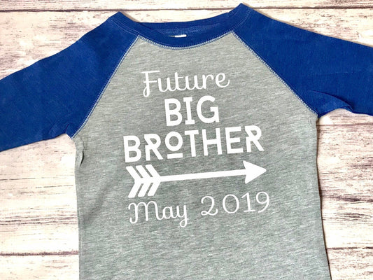 Future big brother shirt, 2nd Pregnancy Announce, Big Brother Gift - Purple Elephant MS