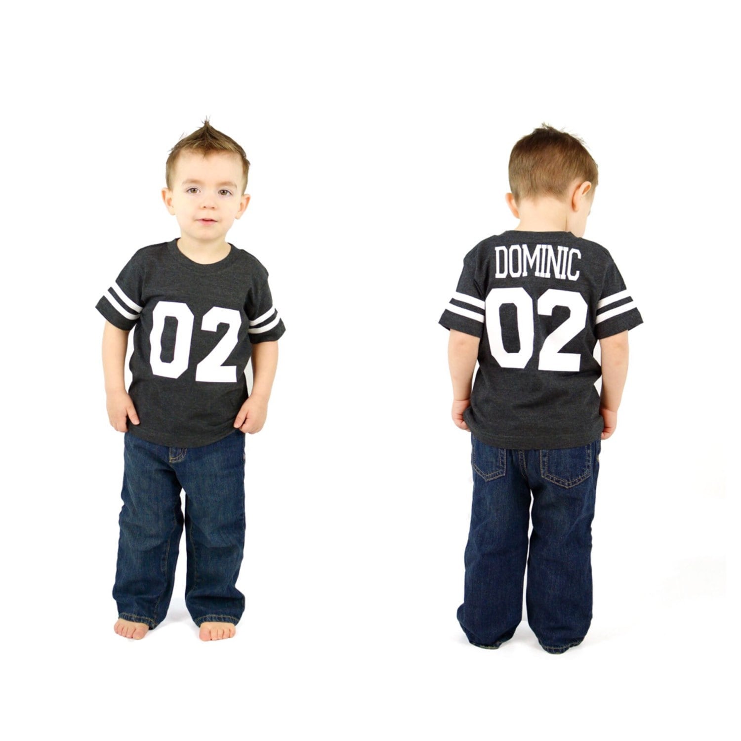 2nd Birthday Football Birthday shirt, Toddler Football Jersey Shirt, Gifts for Boys, Custom Football Tee